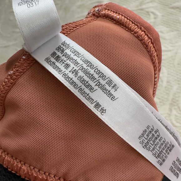 Victoria Secret S Sports Bra Tropical Hawaii Print Rust Orange m Small - Picture 6 of 6